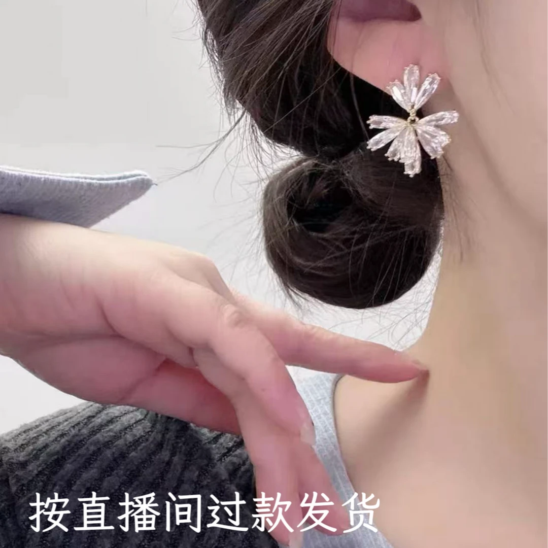 铜合金锆石耳饰 里631时尚耳饰