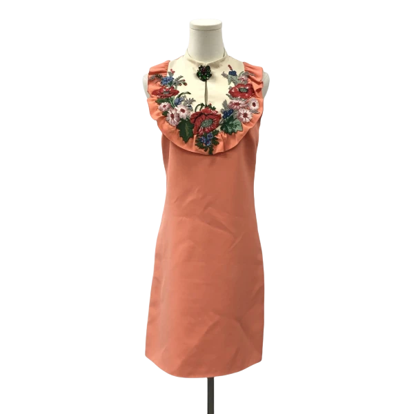 妃鱼/古驰/羊毛/连衣裙/95新/橙三26