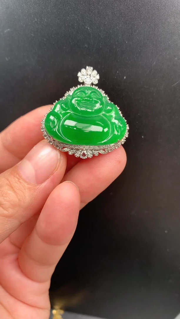 【闪购商品】翡翠颈饰18K金镶嵌一