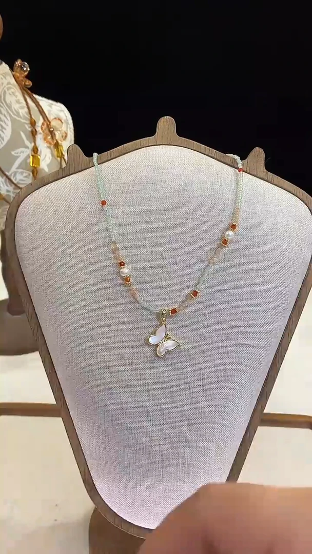 项链钛钢淡水珍珠306