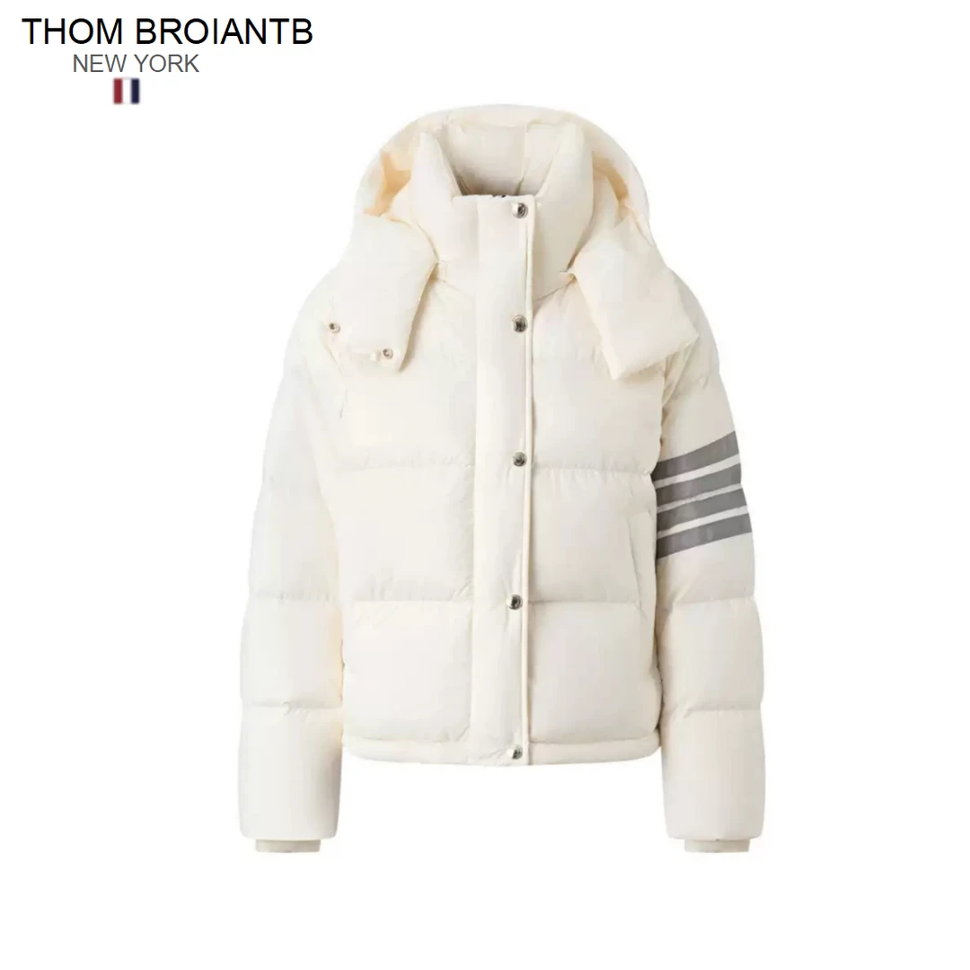 THOM BROIANTB【官方正品】TB四条杠泡芙四格连帽面包服短款羽绒服