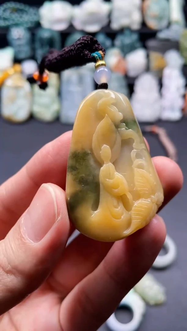 颈饰未镶嵌翡翠3  天然翡翠a货  悟道