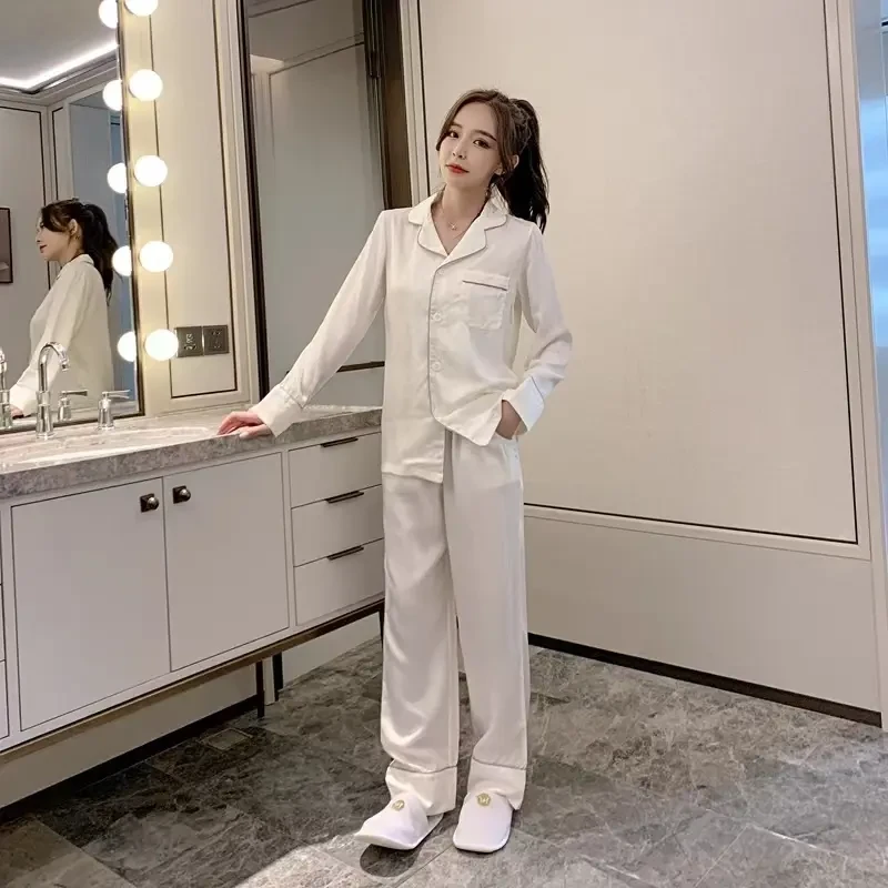 400T80支双股重磅银离子抗菌竹纤维家居服凉感长袖睡衣春夏轻奢