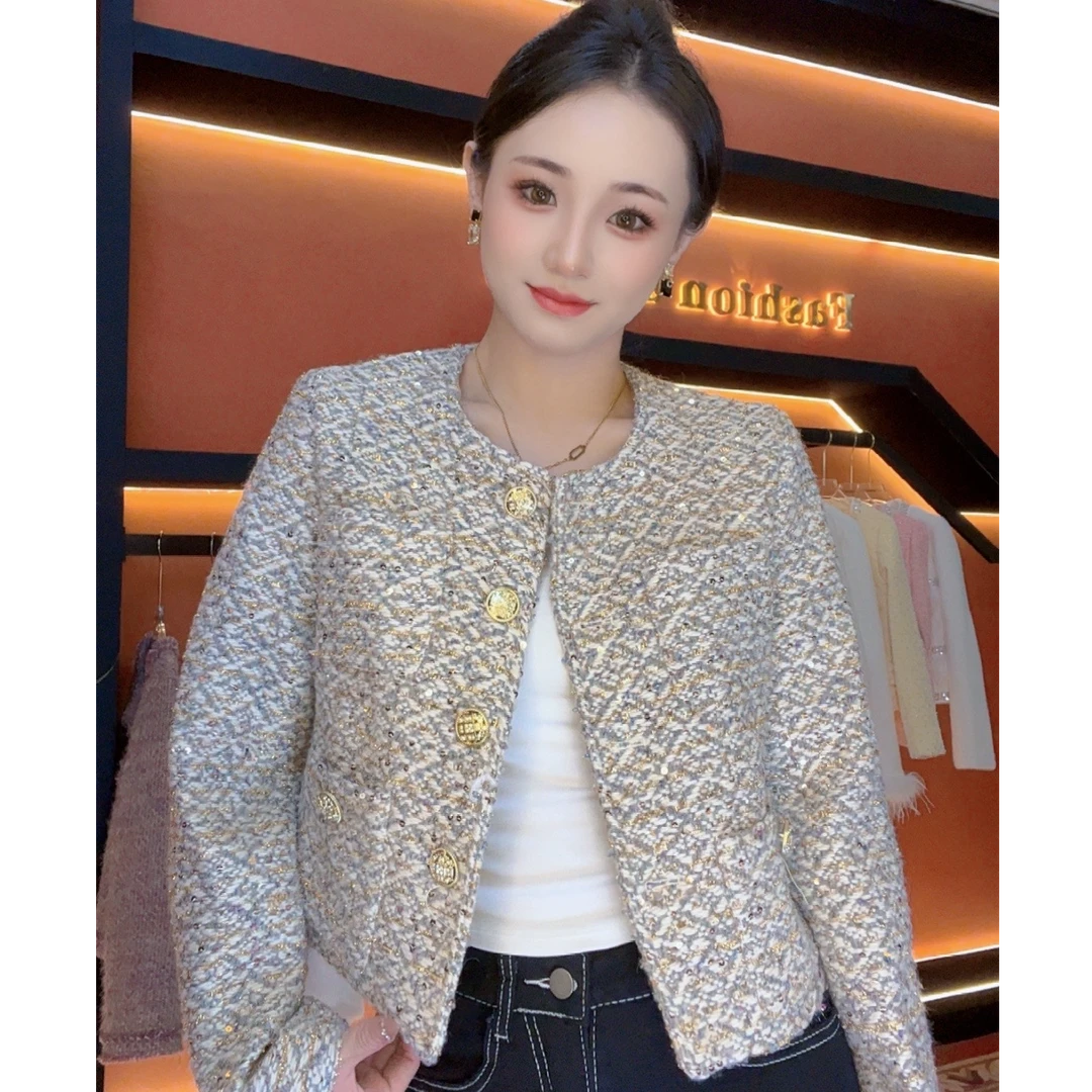 新款小香风今年流行的漂亮小个子名媛精致短款外套女春季YM878
