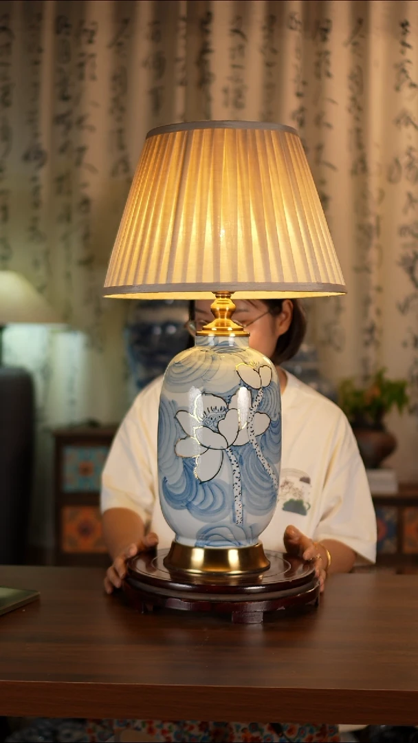 陶瓷陶瓷台灯床头台灯2个