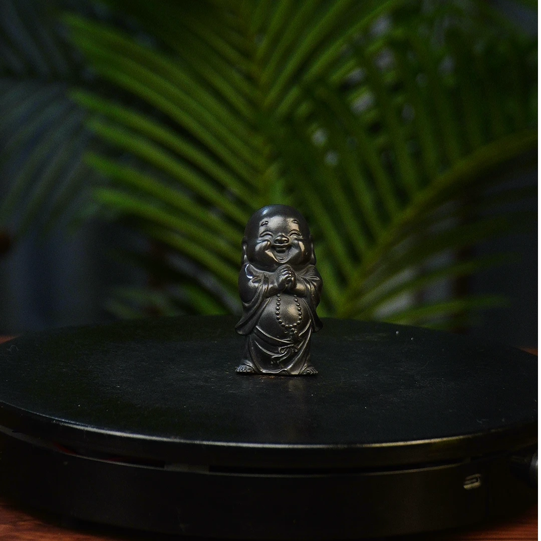 黑小和尚 宜兴紫砂摆件