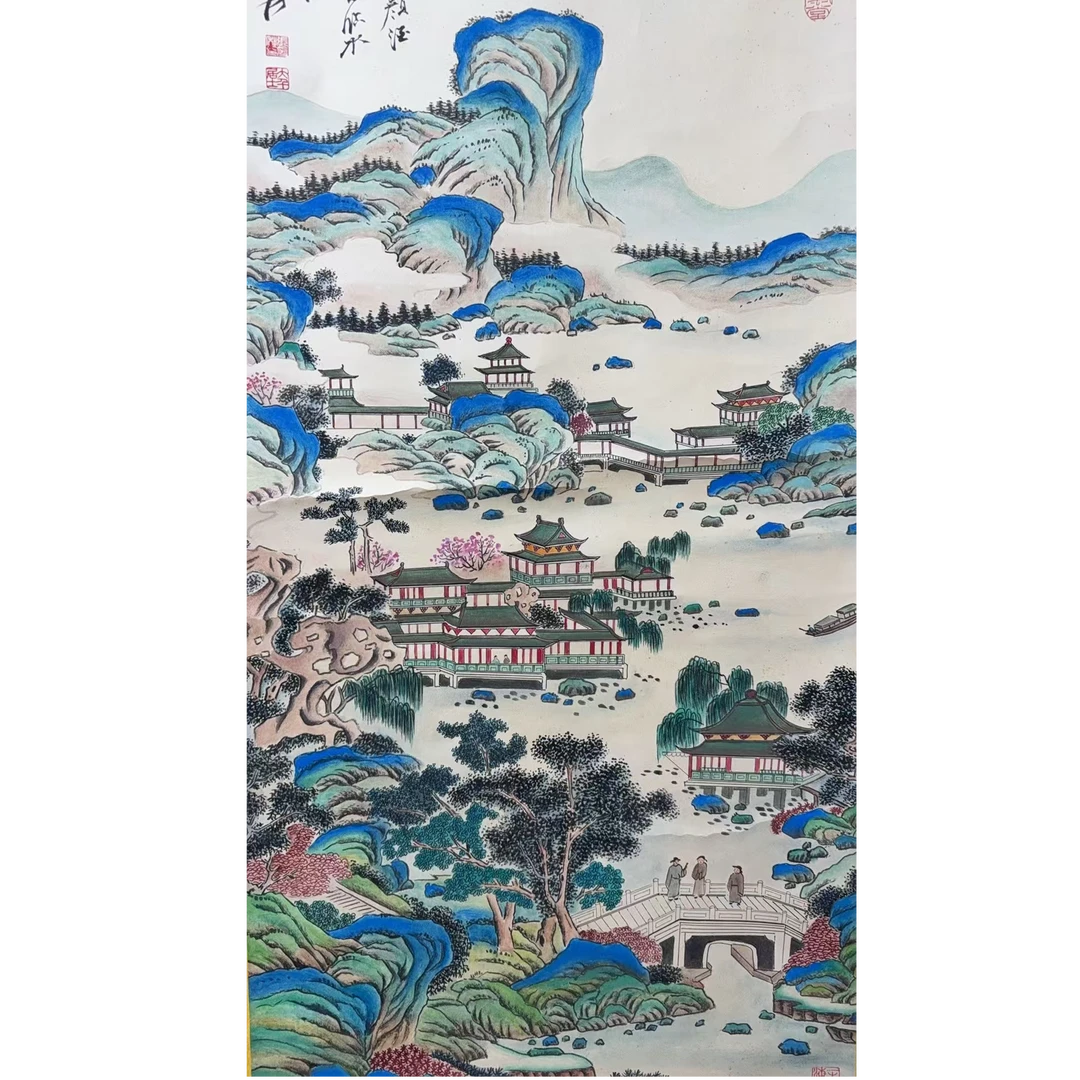 盛世佳作款绘画山水立轴100.50 4.5平尺