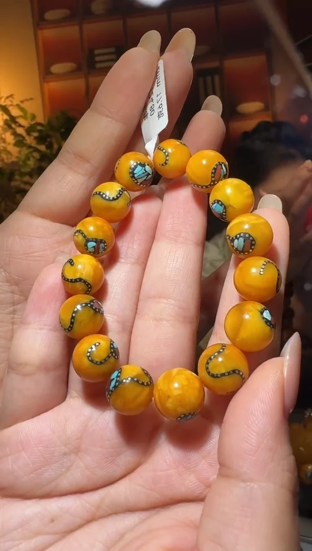 蜜蜡颈饰未镶嵌7369天然蜜蜡珠宝奇石全都保真