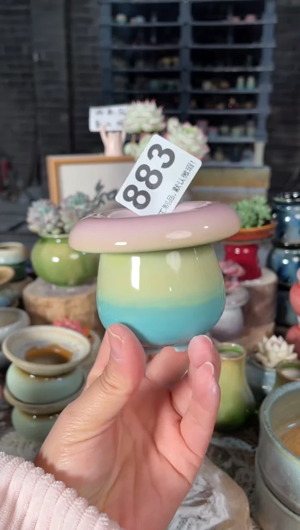 瓷片883知木小芳花盆