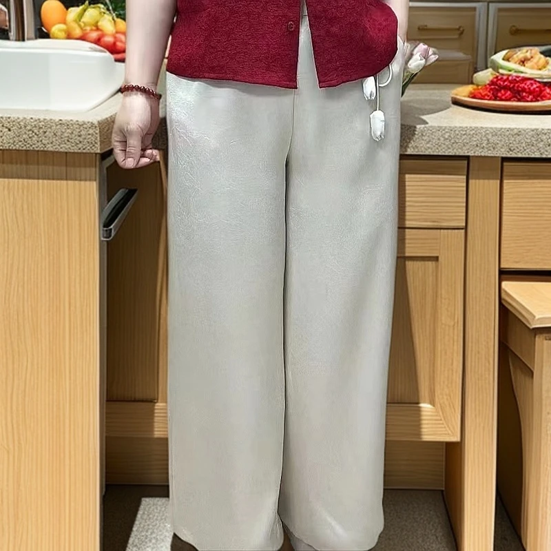 新款百搭气质裤子宽松纯色阔腿裤休闲中式时尚显瘦网红国风裤子