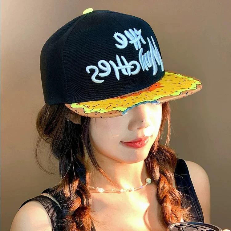 平檐甜甜圈棒球帽女美式嘻哈大檐帽子大头围显脸小遮阳防晒鸭舌帽