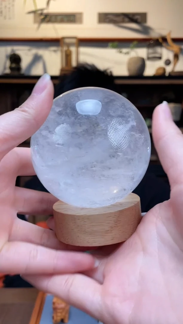【闪购商品】水晶摆件未镶嵌白水晶球摆件ZD