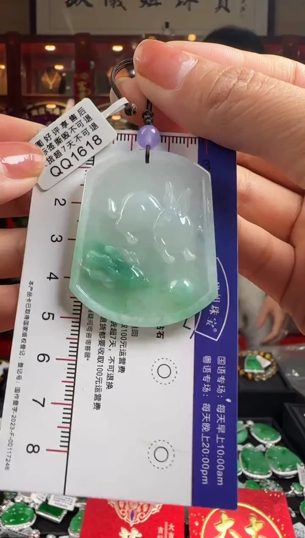 【闪购商品】翡翠颈饰未镶嵌QQ1618兔牌
