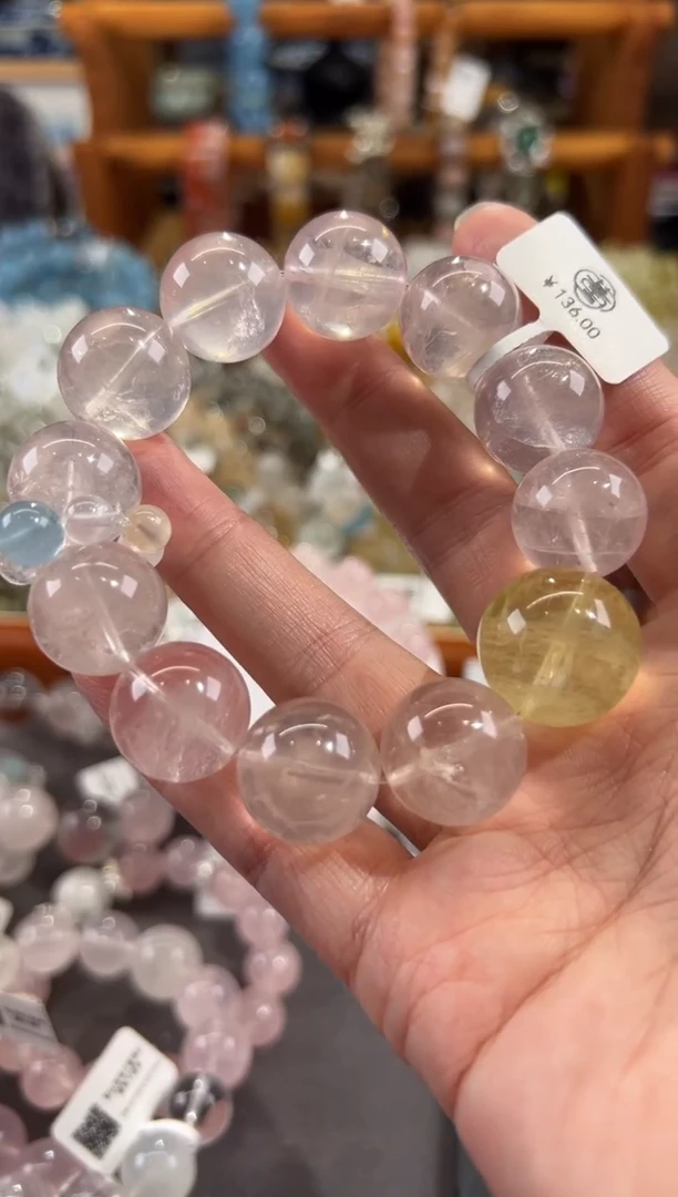 【闪购商品】水晶手串合金定制款 吃饱睡好开心最重要