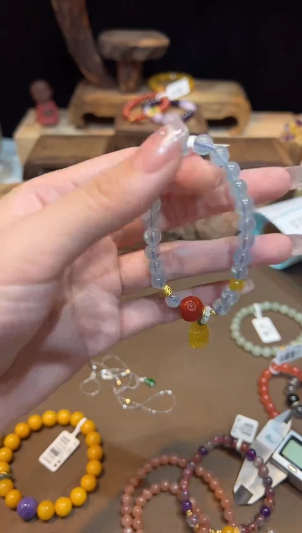 【闪购商品】海蓝宝石手链未镶嵌手饰@@