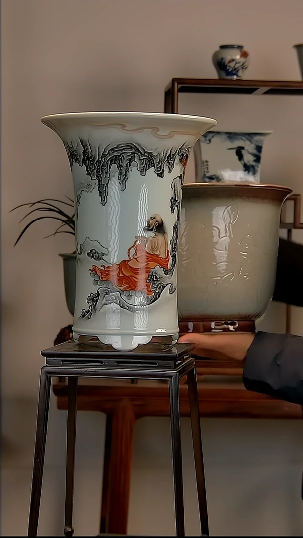 景德镇陶瓷手工花盆