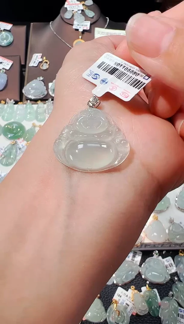 【闪购商品】翡翠吊坠(不含链)18K金镶嵌佛公吊坠108