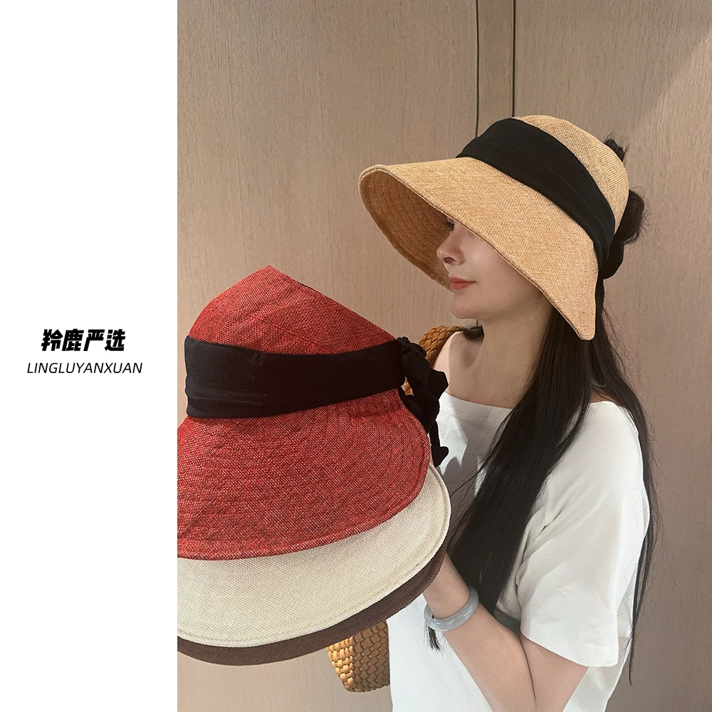 一帽多戴老钱风防晒帽子女户外遮阳帽太阳帽旅游度假帽
