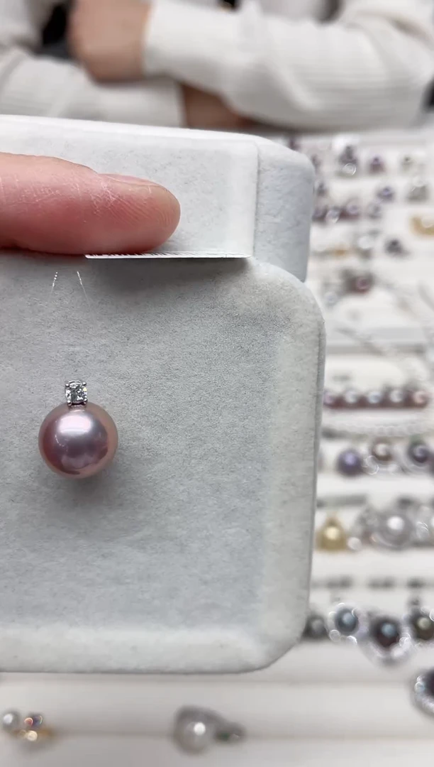 【闪购商品】淡水珍珠吊坠(不含链)18K金镶嵌吊坠