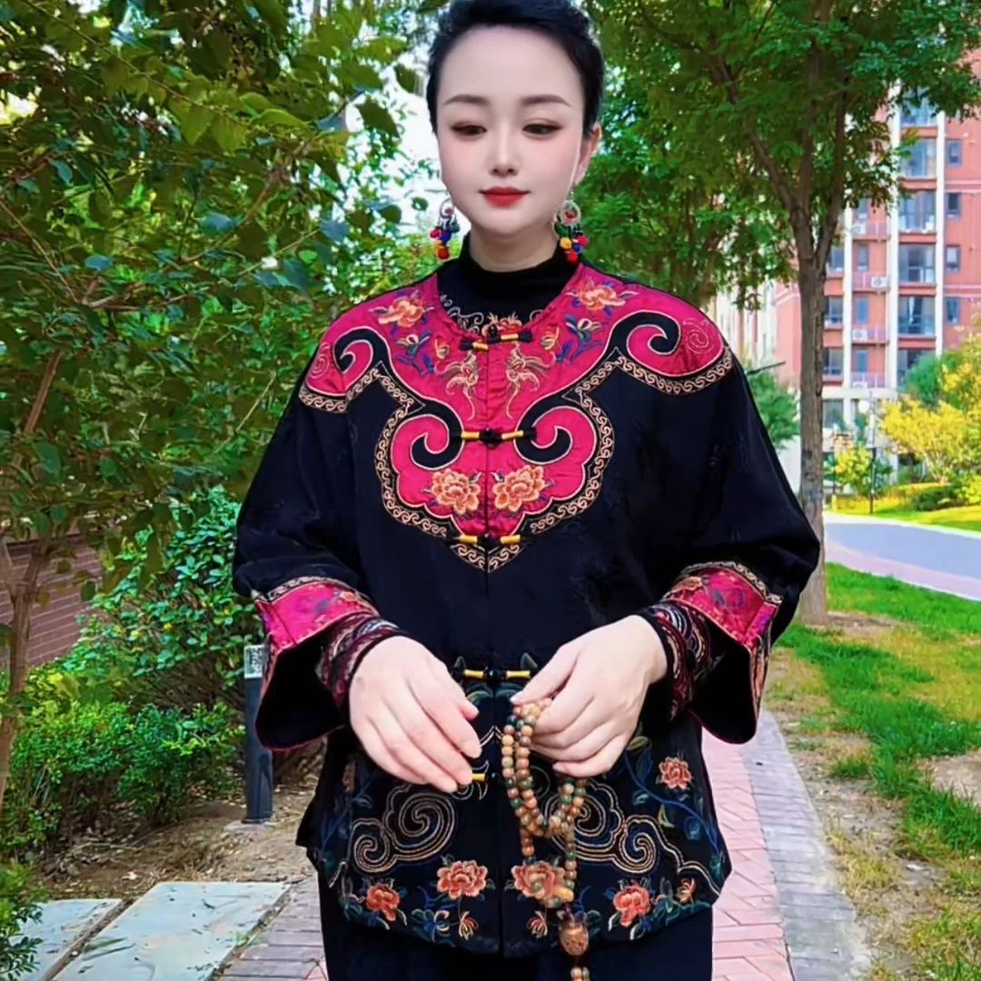 8758款刺绣文艺风中国风百搭