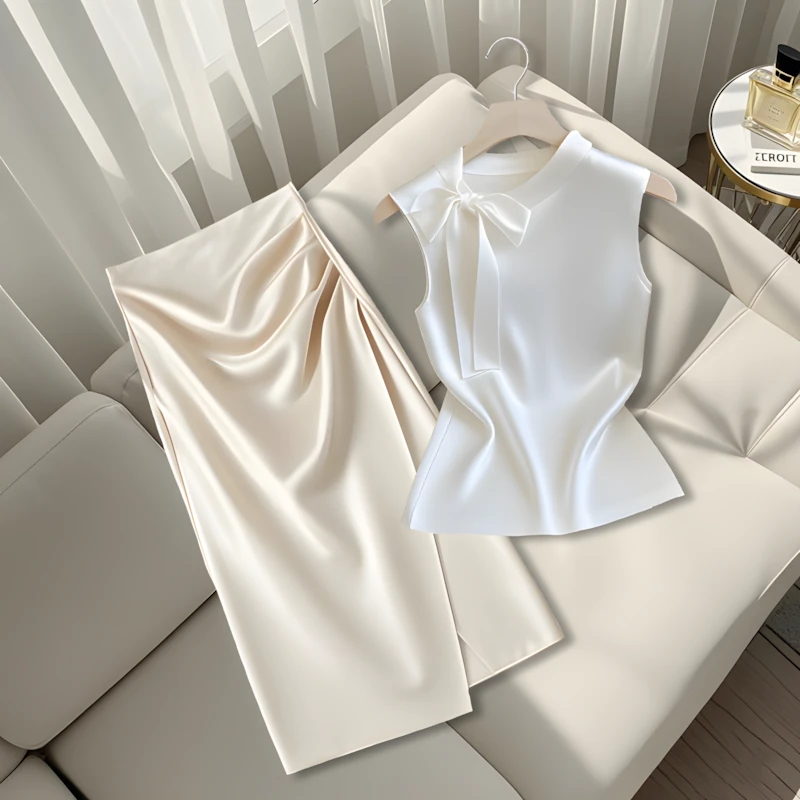 2025夏季新款超好看炸街百搭短袖上衣T恤不规则包臀半身裙子套装