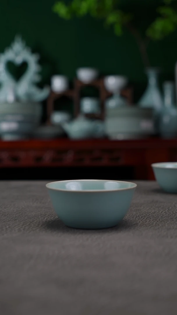天蓝釉鸡缸杯大瑕简包-二