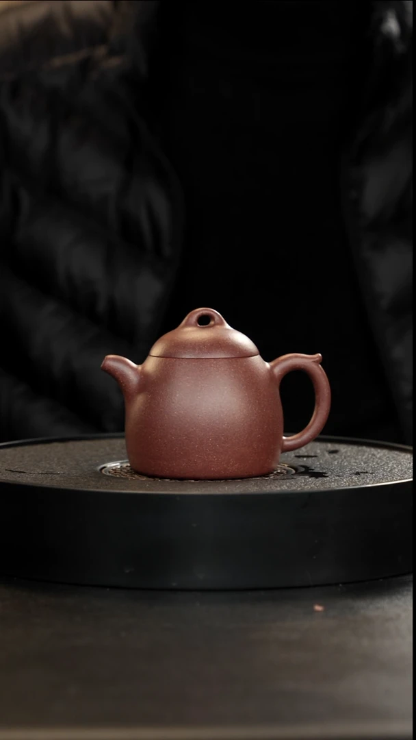 茶壶紫砂精挑紫桃花全手秦权大漏