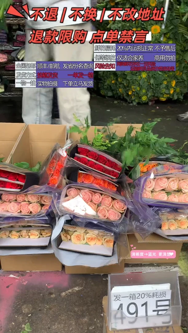 491号♥含20%耗损发一箱