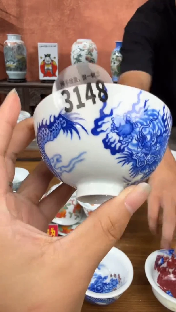 吴义松陶盟手绘陶瓷编码：3148