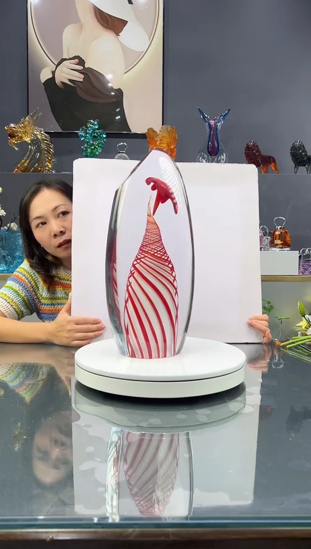 手工艺品琉璃 水晶琉璃摆件1个