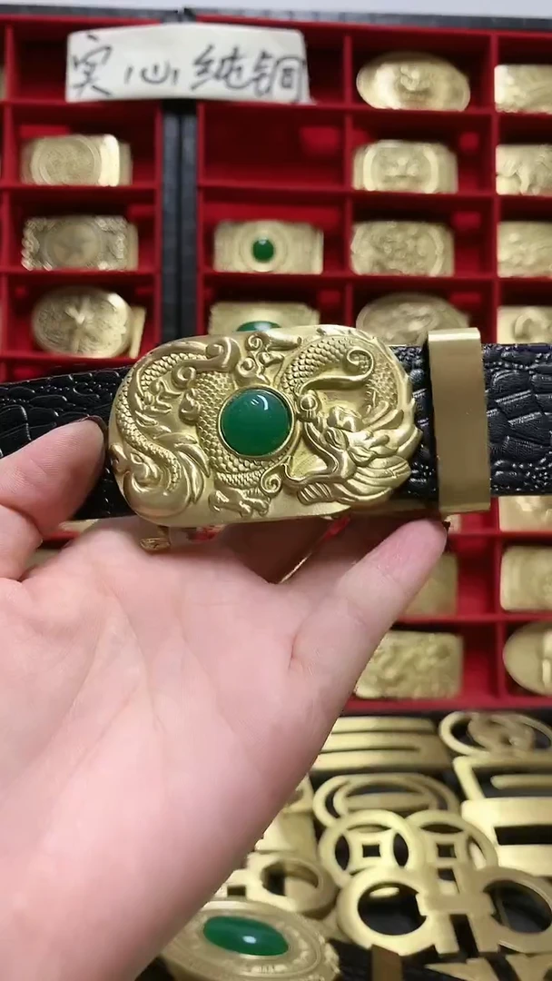 纯铜腰带扣头3.5宽自动扣