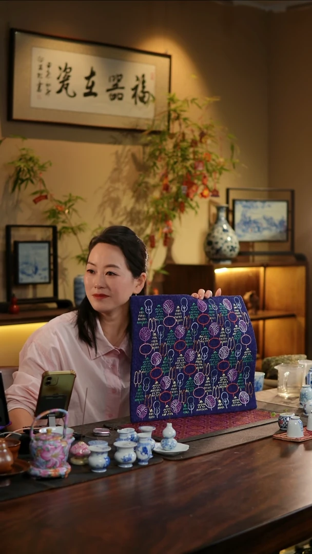 织绣小树林长茶席C款