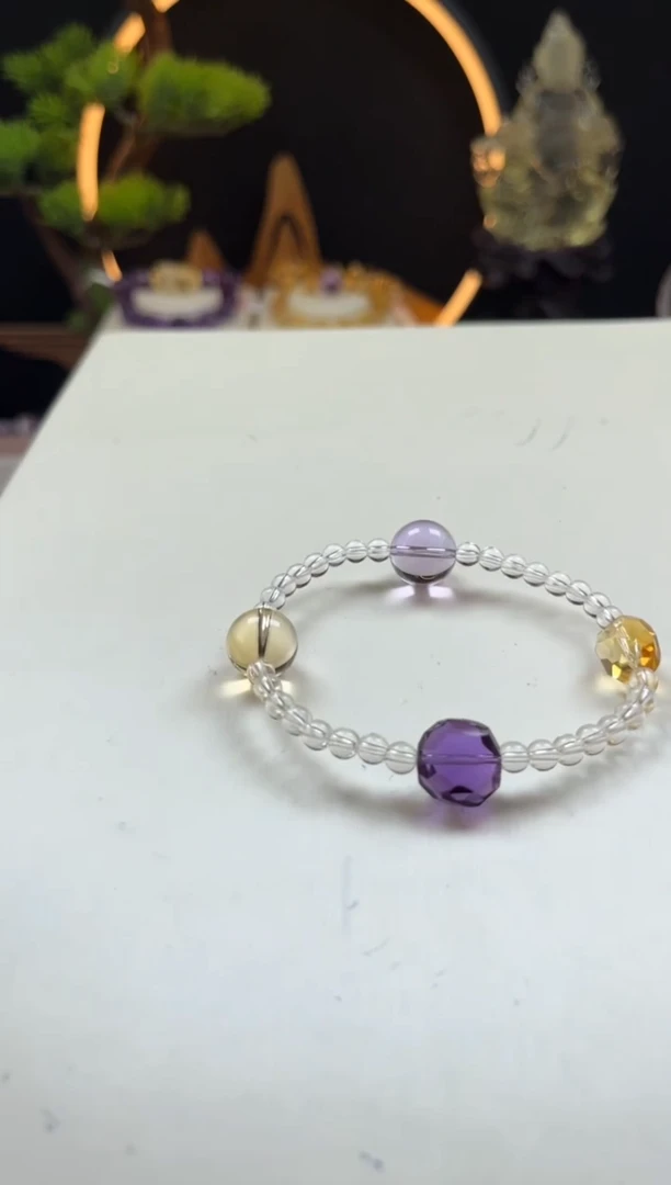 未镶嵌手链水晶天然白水晶设计手串