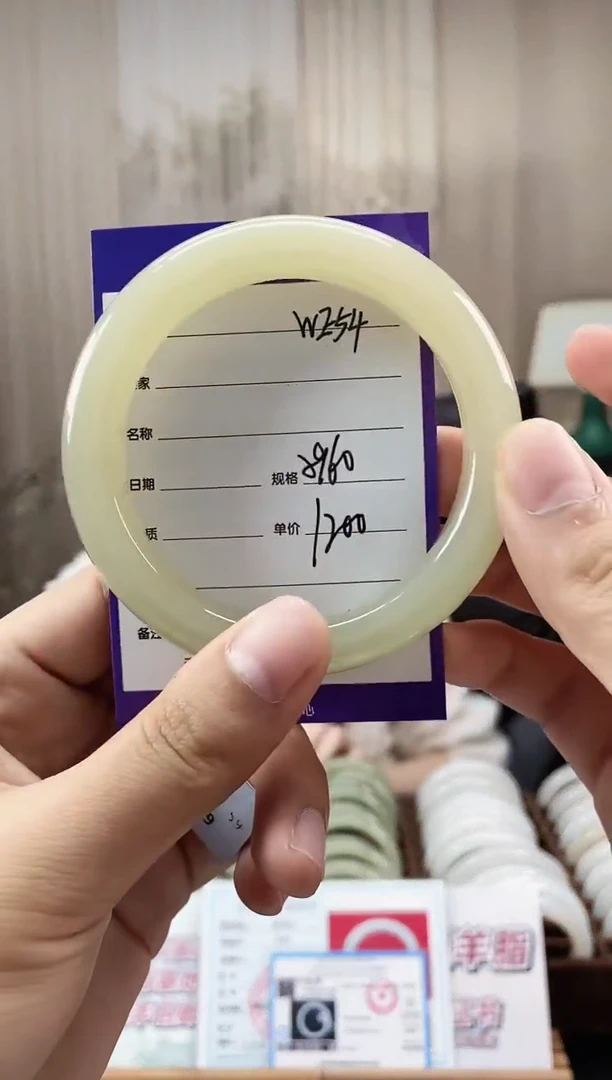 未镶嵌手镯和田玉WE54微色差