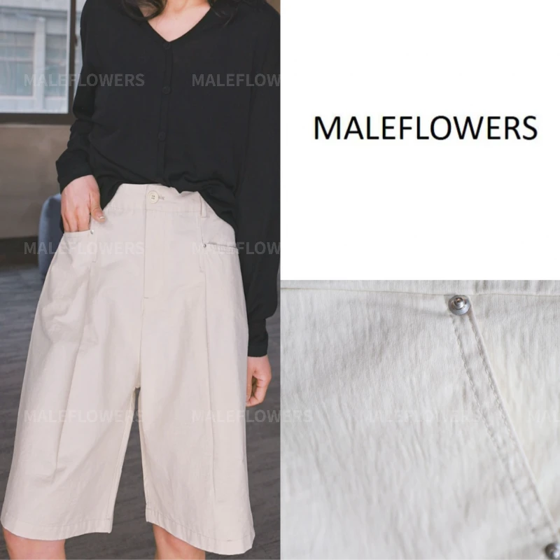 东倪原创匹马棉设计百慕大短裤休闲高腰中裤极简百搭休闲85A88170