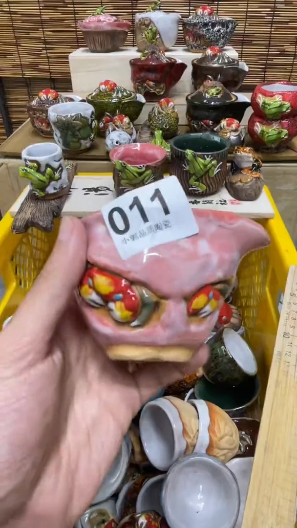 杯011精美粗陶手工柴烧