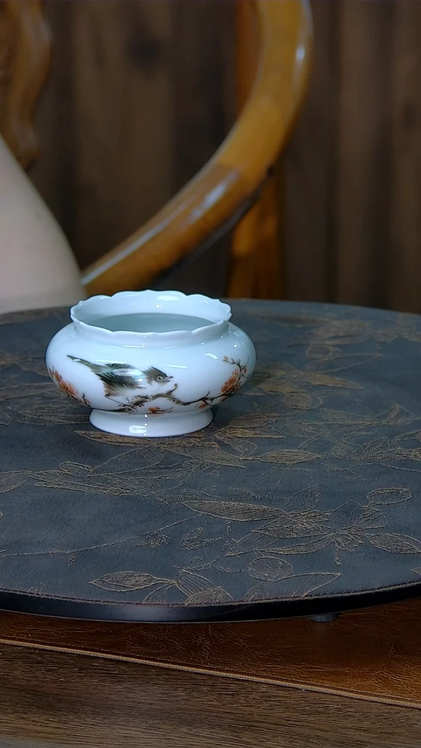 瓷片景德镇粉彩花鸟