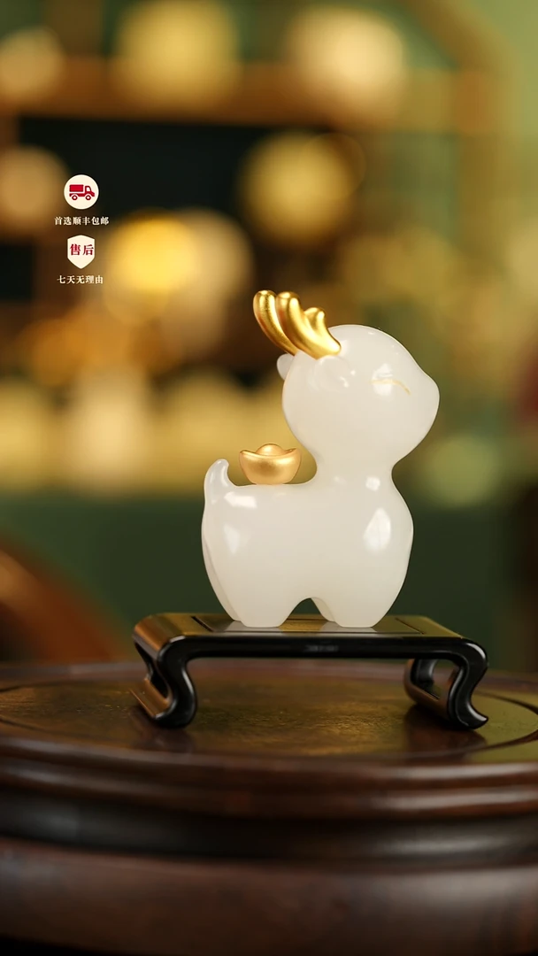 云南石荔枝白雕刻：一路暴富摆件