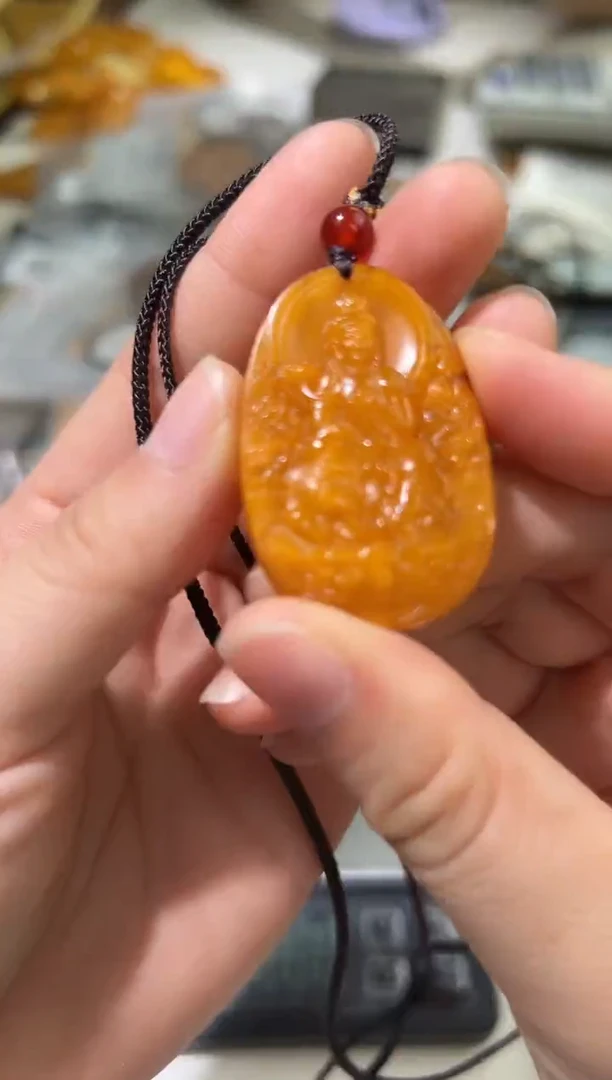 裸石琥珀未镶嵌琥珀蜜蜡吊坠