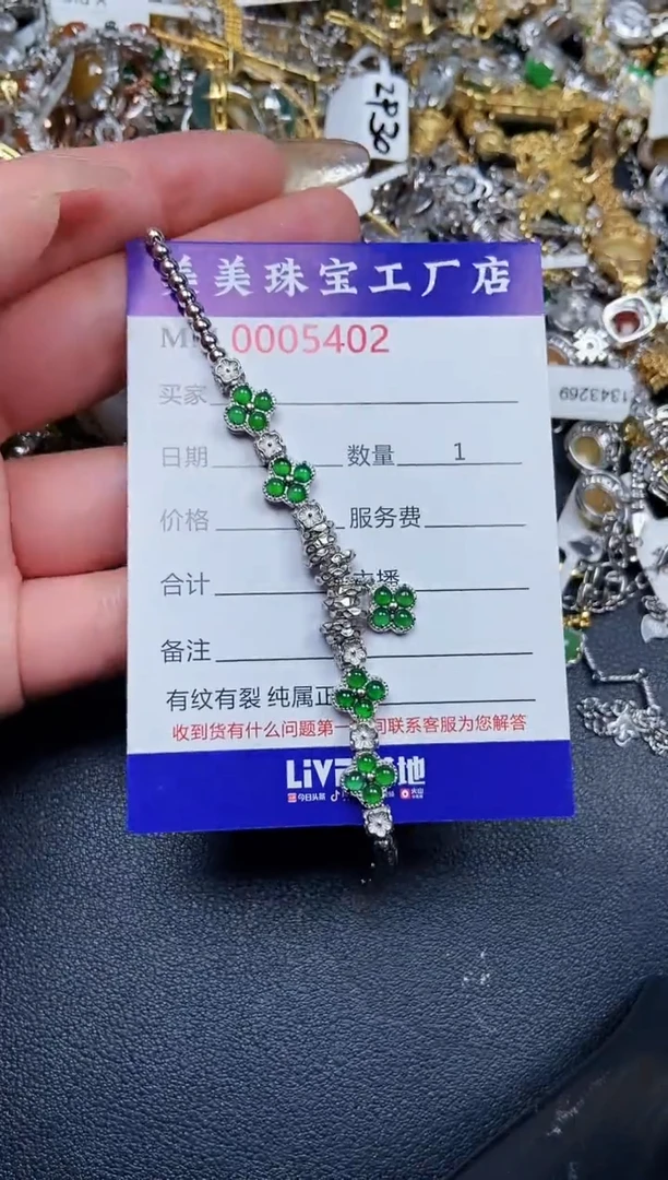 【闪购商品】翡翠颈饰银S925镶嵌5402