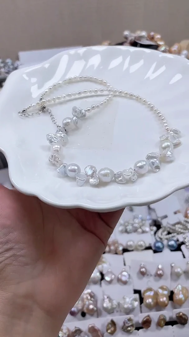 未镶嵌项链淡水珍珠【纯恬饰品】