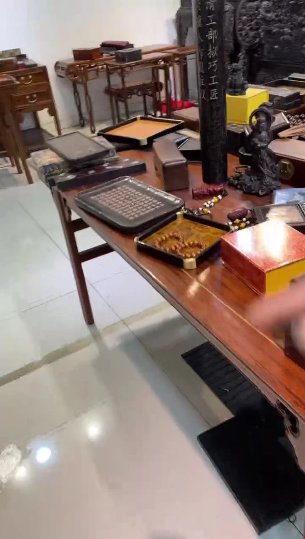 【闪购商品】木cx白奇楠手持带紫檀推拉盒