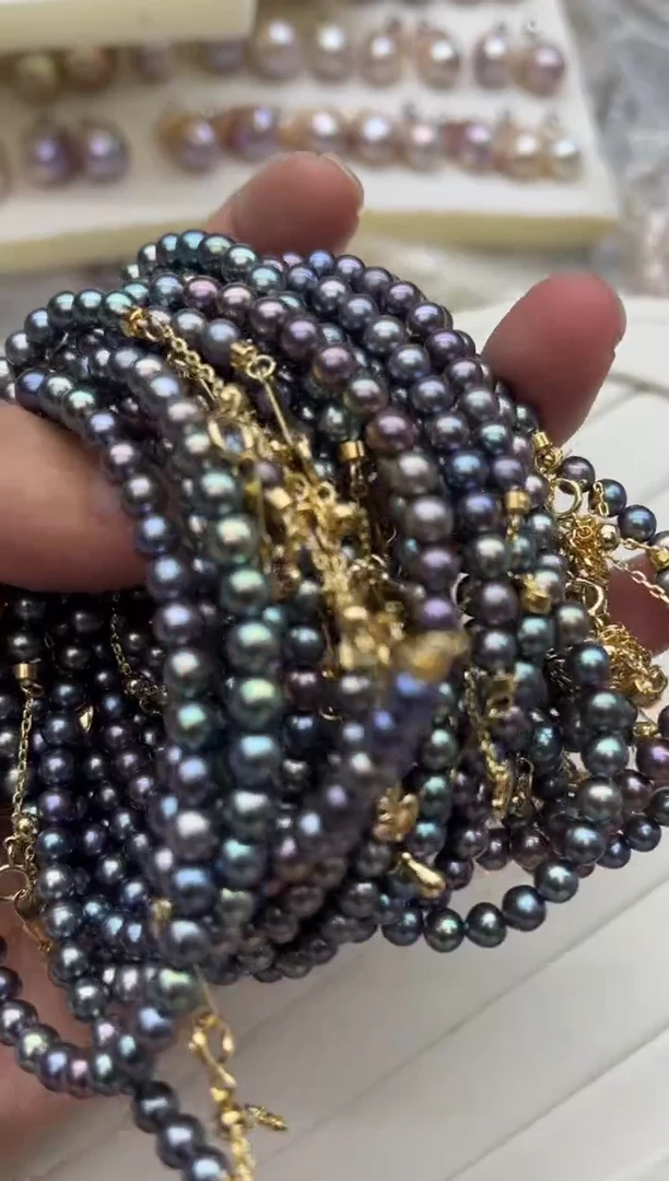 未镶嵌手链淡水珍珠多样性发其一，非无暇