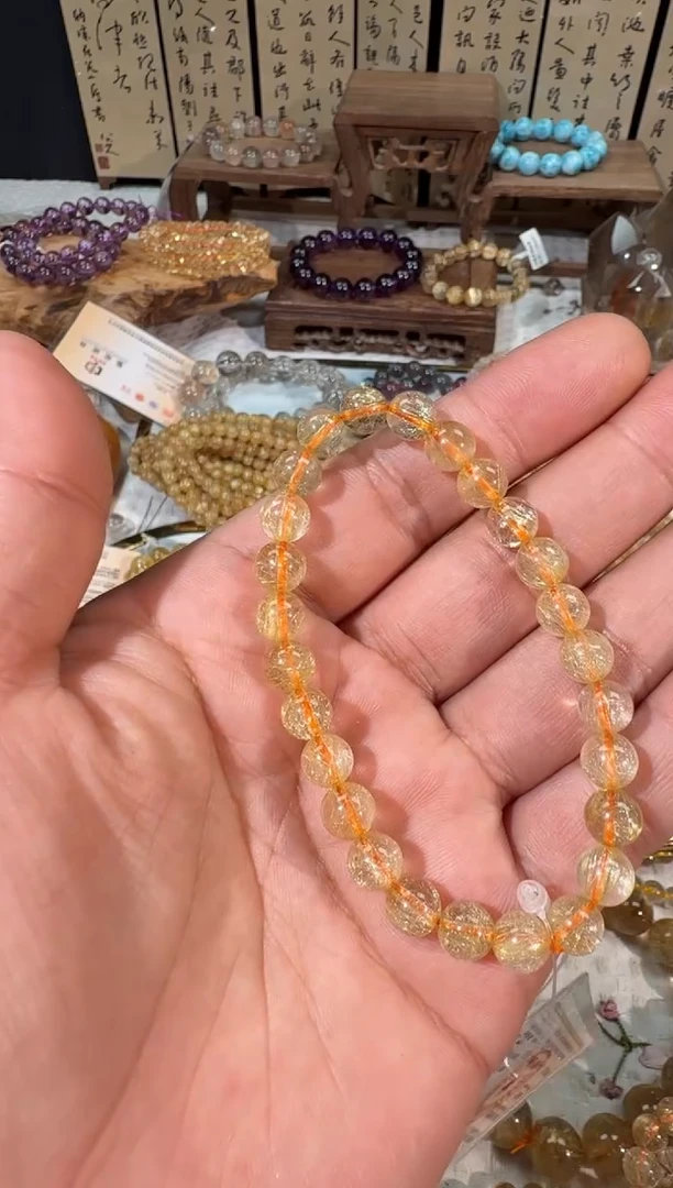 未镶嵌手串水晶SJ-621金发晶