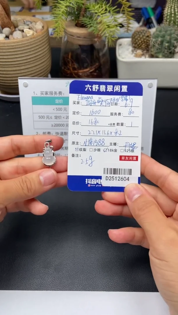 翡翠18K金镶嵌颈饰D2512604