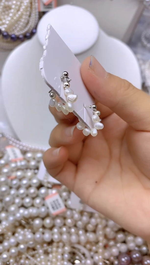 未镶嵌淡水珍珠1耳钉1