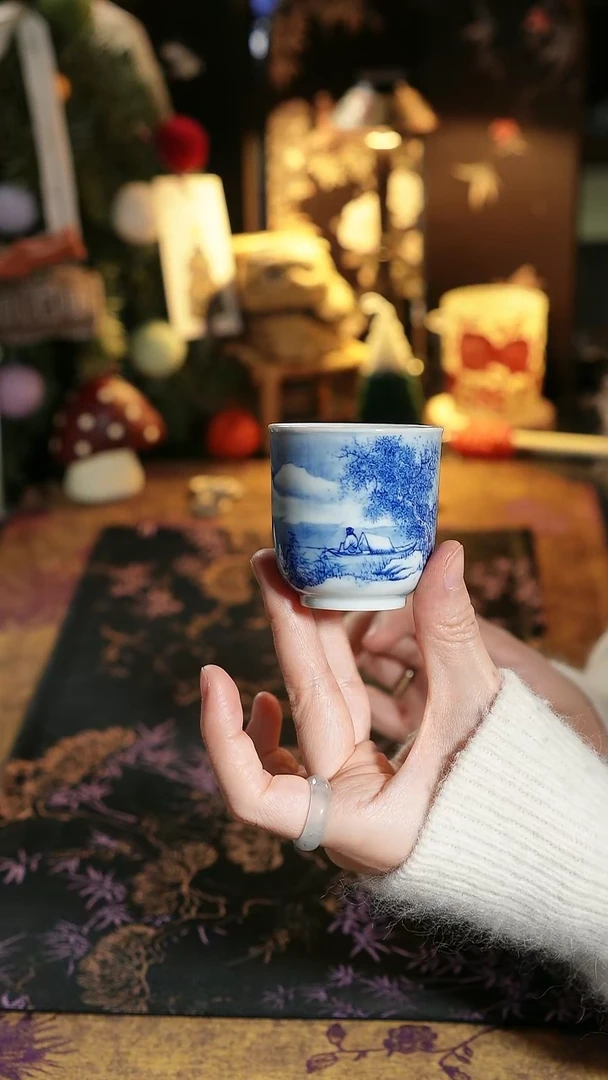 山人写墨 雪景直口杯2