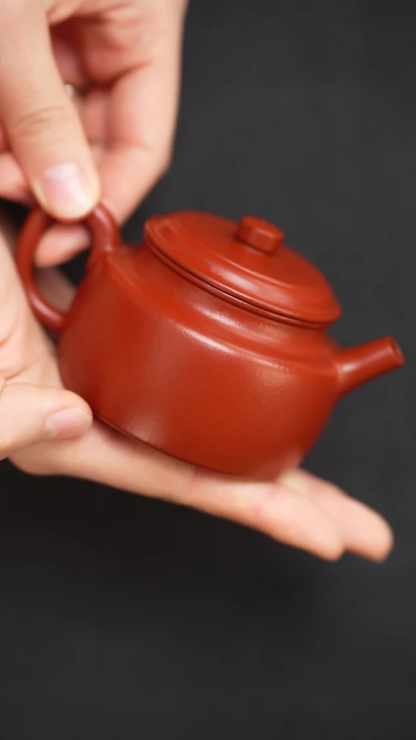 【闪购商品】紫砂茶壶朱泥光素德钟140cc