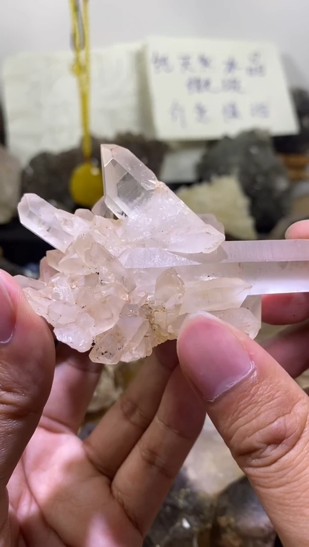 水晶珠宝半成品未镶嵌55号 精品白水晶晶簇