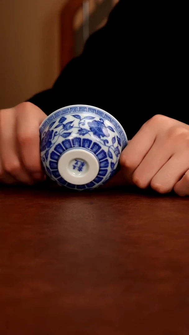 景德镇瓷器，青花瓷手绘茶具~